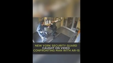 Security guard pounces on armed man at NY medical sanatorium