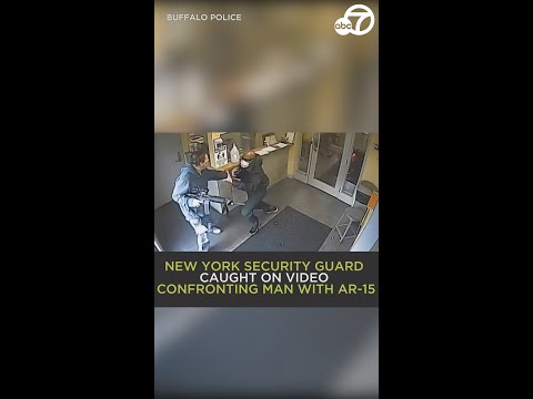 Security guard pounces on armed man at NY medical sanatorium